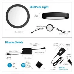 LED 3000K Black Under Cabinet Puck Lights with Hand Wave Sensor (3-Pack) by ESHINE -Cheap RUN BISON || RCA Store 3000k eshine puck lights elpb603dw 44 1000