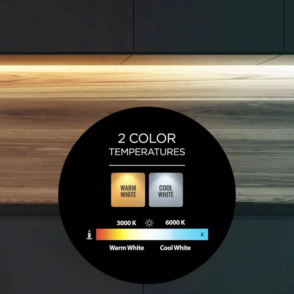 12 in. LED 3000K Black Under Cabinet Lighting, Dimmable Hand Wave Activated (3-Pack) by ESHINE 3 12 in. LED 3000K Black Under Cabinet Lighting, Dimmable Hand Wave Activated (3-Pack) by ESHINE - Image 3