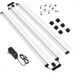 40 in. LED 6000K Black Under Cabinet Lighting Dimmable Hand Wave Activated (3-Pack) by ESHINE