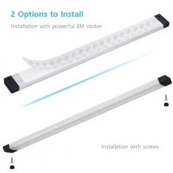 7 in. LED 6000K Black Under Cabinet Lighting, Dimmable Hand Wave Activated (3-Pack) by ESHINE -Cheap RUN BISON || RCA Store 6000k eshine under cabinet lights el1803dc 1f 1000