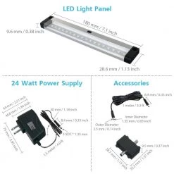 7 in. LED 6000K Black Under Cabinet Lighting, Dimmable Hand Wave Activated (3-Pack) by ESHINE -Cheap RUN BISON || RCA Store 6000k eshine under cabinet lights el1803dc 44 1000