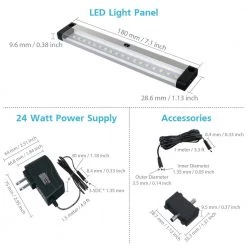 7 in. LED 6000K Black Under Cabinet Lighting, Dimmable Hand Wave Activated (6-Pack) by ESHINE -Cheap RUN BISON || RCA Store 6000k eshine under cabinet lights el1806dc 44 1000