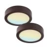 2-Pack 13 in. Round Color Selectable Integrated LED Flush Mount Downlight, Bronze by RUN BISON