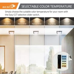 7 in. Square Color Bronze Selectable Integrated LED Flush Mount Downlight by RUN BISON 9 7 in. Square Color Bronze Selectable Integrated LED Flush Mount Downlight by RUN BISON -Cheap RUN BISON || RCA Store bronze run bison flush mount lights ljc bmtd g17cf13 5w 927 31 51 4f 1000