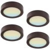 4-Pack 9 in. Round Color Bronze Selectable Integrated LED Flush Mount Downlight by RUN BISON