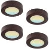 4-Pack 5.5 in. Round Color Bronze Selectable Integrated LED Flush Mount Downlight by RUN BISON