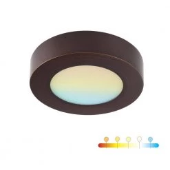 5.5 in. Round Color Bronze Selectable Integrated LED Flush Mount Downlight by RUN BISON
