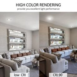 2-Pack 7 in. Square Brushed Nickel Selectable LED Integrated LED Flush Mount Downlight by RUN BISON -Cheap RUN BISON || RCA Store brush nickel run bison flush mount lights ljc bmtd g17cf13 5w 927 41 51 2pk 44 1000