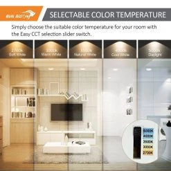 7 in. Round Color Brushed Nickel Selectable Integrated LED Flush Mount Downlight by RUN BISON -Cheap RUN BISON || RCA Store brush nickel run bison flush mount lights ljc bmtd g17cy13 5w 927 41 51 4f 1000