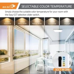 4-Pack 9 in. Brushed Nickel Selectable LED Integrated LED Flush Mount Square Downlight by RUN BISON 9 4-Pack 9 in. Brushed Nickel Selectable LED Integrated LED Flush Mount Square Downlight by RUN BISON -Cheap RUN BISON || RCA Store brush nickel run bison flush mount lights ljc bmtd g19cf18 5w 927 41 51 4pk 4f 1000