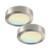 2-Pack 9 in. Round Color Brushed Nickel Selectable Integrated LED Flush Mount Downlight by RUN BISON