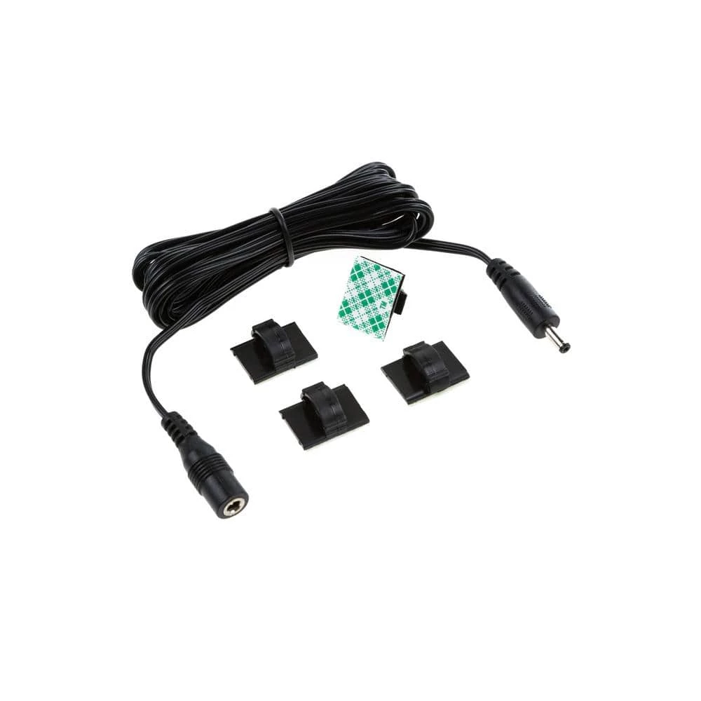 6.5 ft. Black Male to Female Connector Cord for LED Under Cabinet Lighting with Wire Clips by ESHINE 1 6.5 ft. Black Male to Female Connector Cord for LED Under Cabinet Lighting with Wire Clips by ESHINE