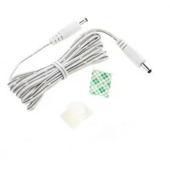 White 3.3 ft. Connector Cord - Male to Male - for LED Under Cabinet Lighting with Wire Clips by ESHINE