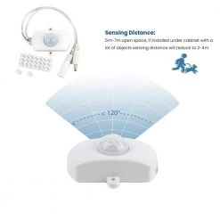 White LED Mini PIR Master Switch Motion Sensor by ESHINE -Cheap RUN BISON || RCA Store eshine under cabinet lighting accessories eamss15 w 4f 1000