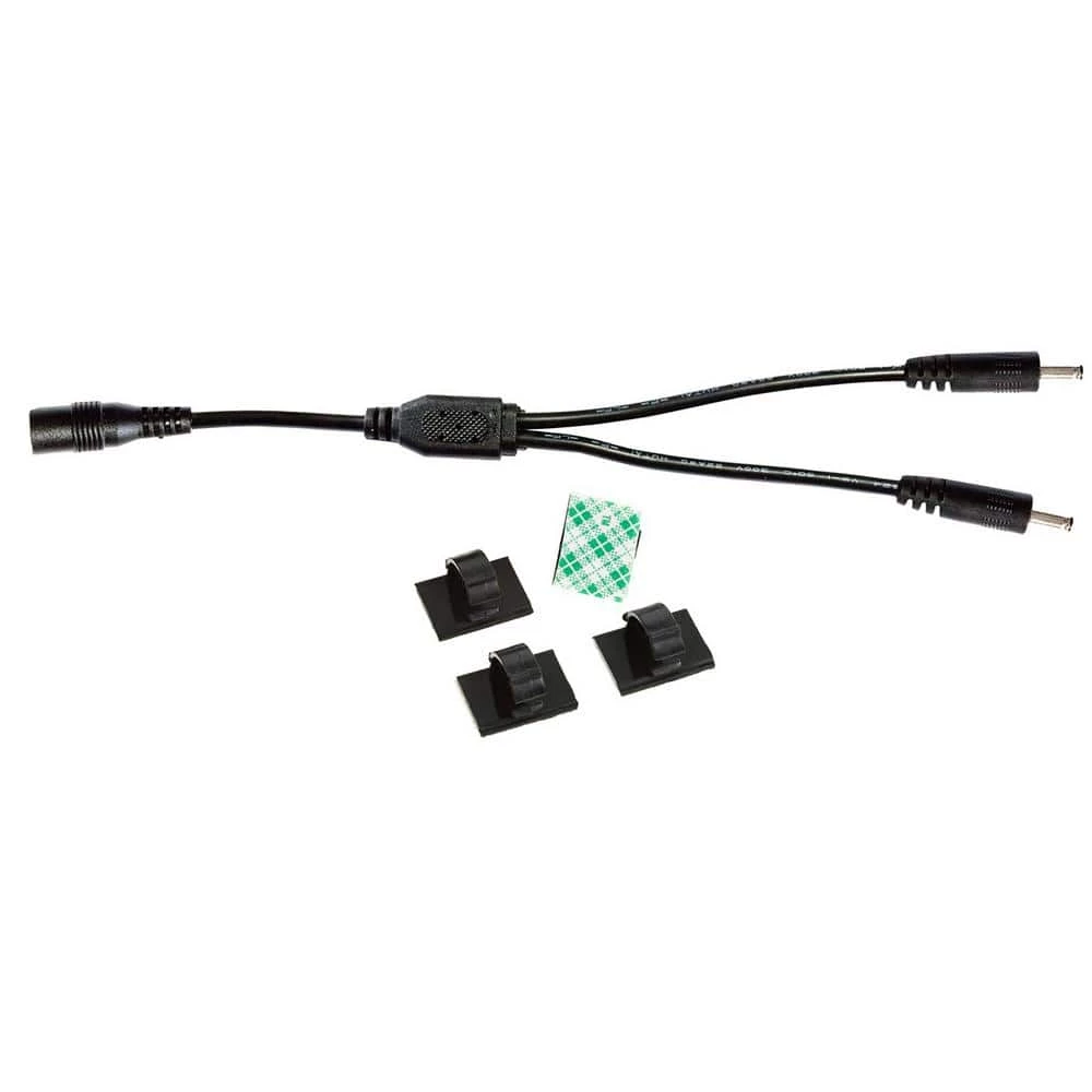 Black 6 in. Connector Cord - Female to Male/Male- Splitter for LED Under Cabinet Lighting with Wire Clips by ESHINE 1 Black 6 in. Connector Cord - Female to Male/Male- Splitter for LED Under Cabinet Lighting with Wire Clips by ESHINE