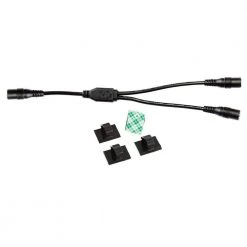 Black 6 in. Connector Cord - Female to Female/Female - for LED Under Cabinet Lighting with Wire Clips by ESHINE