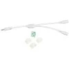 White 6 in. Connector Cord - Male to Female/Female - for LED Under Cabinet Lighting with Wire Clips by ESHINE