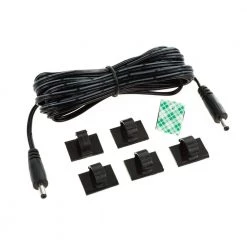 6.5 ft. Black Male to Male Connector Cord for LED Under Cabinet Lighting with Wire Clips by ESHINE