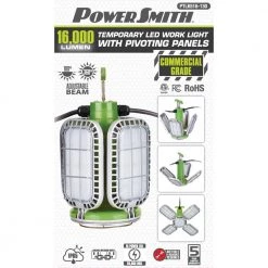16,000 Lumens Temporary Hanging LED JobSite Light with 4 Pivoting Panels and Linkable 10 ft. Power Cord by PowerSmith -Cheap RUN BISON || RCA Store powersmith jobsite lighting ptlk516 130 76 1000