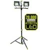 20,000 Lumen Dual Head LED Work Light with Adjustable Metal Tripod and 9 ft. Power Cord by PowerSmith