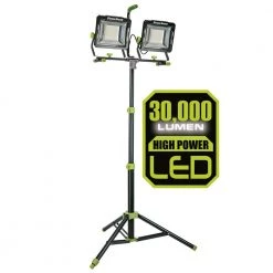 30,000 Lumens Dual-Head LED Work Light with Tripod by PowerSmith