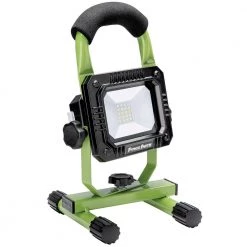 800 Lumen Weatherproof Rechargeable Lithium-Ion LED Work Light with Stand and High/Low/Emergency Light Modes by PowerSmith