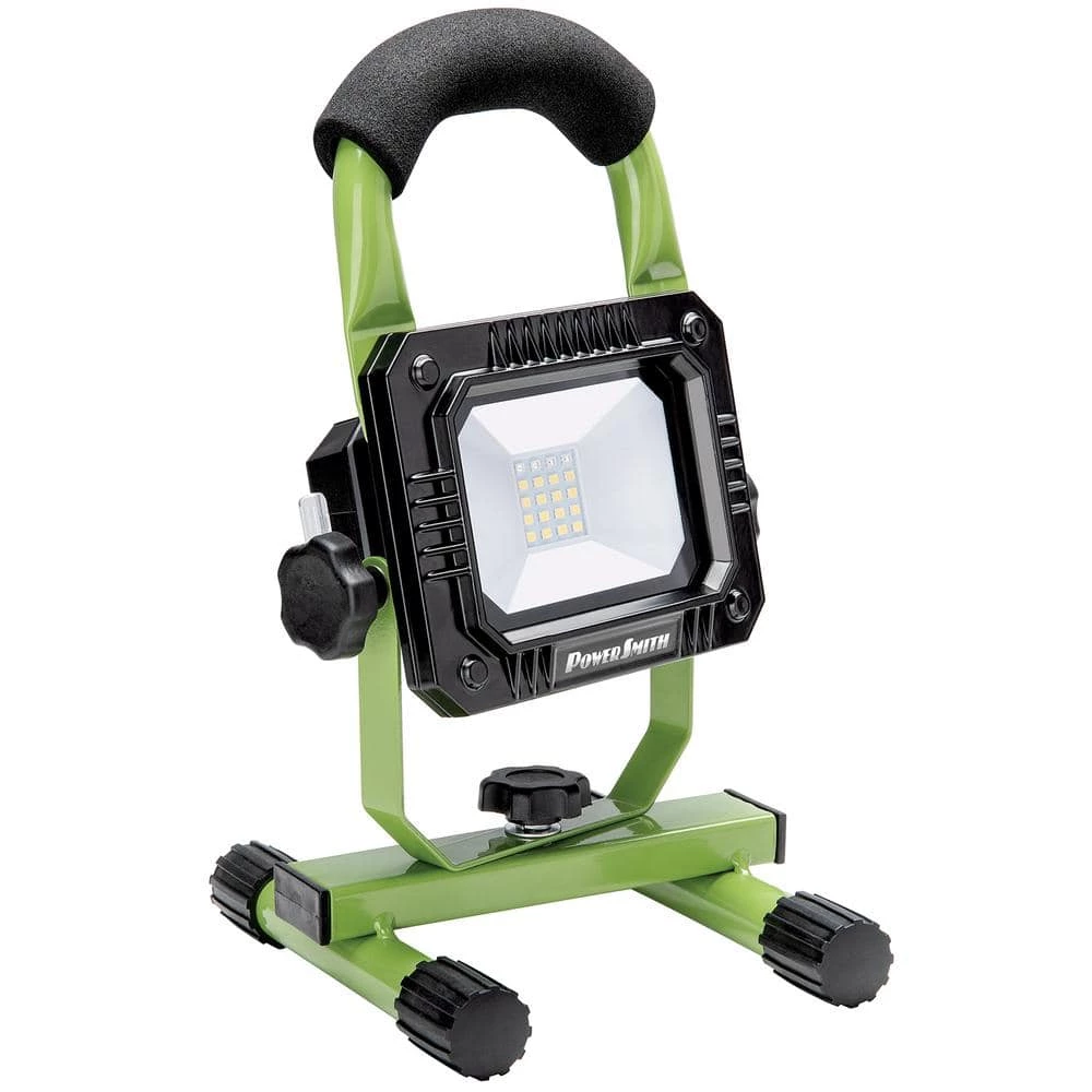 800 Lumen Weatherproof Rechargeable Lithium-Ion LED Work Light with Stand and High/Low/Emergency Light Modes by PowerSmith 1 800 Lumen Weatherproof Rechargeable Lithium-Ion LED Work Light with Stand and High/Low/Emergency Light Modes by PowerSmith