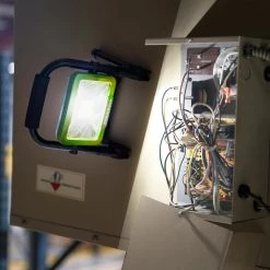 1200 Lumens Weatherproof Rechargeable Lithium-ion Foldable LED Work Light with Magnetic Stand and USB Charger by PowerSmith -Cheap RUN BISON || RCA Store powersmith standing work lights pwlr112fm 66 1000