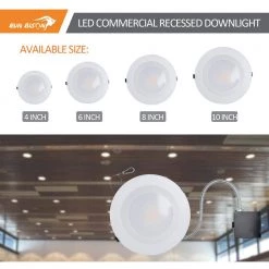 6 in. CCT and Wattage Selectable New Construction or Remodel IC Rated Integrated LED Commercial Downlight(10-Pack) by RUN BISON -Cheap RUN BISON || RCA Store run bison recessed lighting kits ht us iccdr6 820 277 30113 c03 0 v1 10pk fa 1000