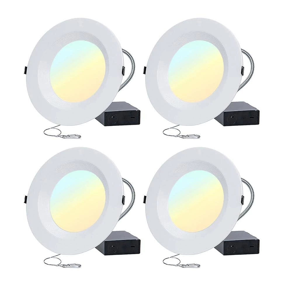 6 in. CCT and Wattage Selectable New Construction or Remodel IC Rated Integrated LED Commercial Downlight(4-Pack) by RUN BISON 1 6 in. CCT and Wattage Selectable New Construction or Remodel IC Rated Integrated LED Commercial Downlight(4-Pack) by RUN BISON