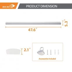 2-Pack 4 ft. White 150 Watt Equivalent Integrated LED Wraparound Light fixture, 3680/4600/5520lm, 3500/4000/5000K by RUN BISON -Cheap RUN BISON || RCA Store run bison wraparound lights ht g5wrap 4ft 8483 277 235d 2pk 1f 1000