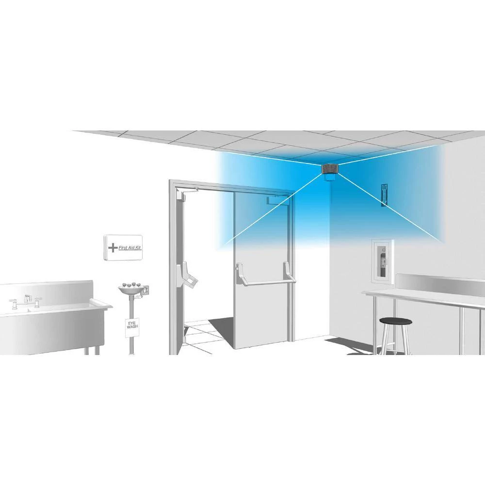Upper Air UV-C Corner Germicidal Eradicator 15-Watt 1-Light Stainless Steel Integrated LED Flush Mount by RCA 3 Upper Air UV-C Corner Germicidal Eradicator 15-Watt 1-Light Stainless Steel Integrated LED Flush Mount by RCA - Image 3