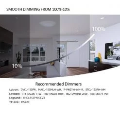 12-PACK 12in. 90 CRI 2700K to 5000K 5 CCT Selectable LED Disk Light, Dimmable Integrated LED Flush Mount Ceiling Light by RUN BISON -Cheap RUN BISON || RCA Store white run bison flush mount lights ht g2d1d 12c 25w 927 1 51 12pk fa 1000