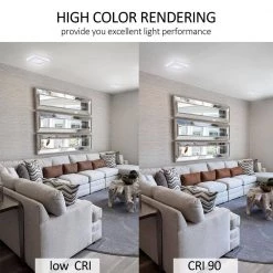 4-Pack 7 in. Square Color Selectable LED Integrated LED Flush Mount Downlight, White by RUN BISON -Cheap RUN BISON || RCA Store white run bison flush mount lights ljc bmtd g17cf13 5w 927 11 51 4pk 44 1000