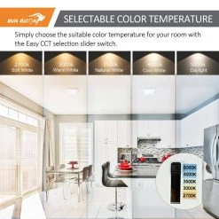 4-Pack 7 in. Square Color Selectable LED Integrated LED Flush Mount Downlight, White by RUN BISON -Cheap RUN BISON || RCA Store white run bison flush mount lights ljc bmtd g17cf13 5w 927 11 51 4pk 4f 1000