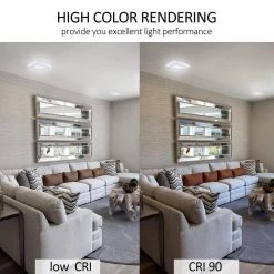 4-Pack 9 in. Square White Selectable LED Integrated LED Flush Mount Downlight by RUN BISON -Cheap RUN BISON || RCA Store white run bison flush mount lights ljc bmtd g19cf18 5w 927 11 51 4pk 44 1000