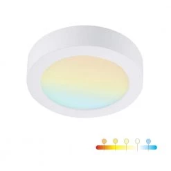 9 in. Round Color White Selectable Integrated LED Flush Mount Downlight by RUN BISON