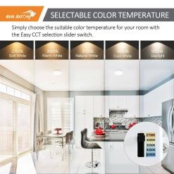 5.5 in. Round Color White Selectable Integrated LED Flush Mount Downlight by RUN BISON 9 5.5 in. Round Color White Selectable Integrated LED Flush Mount Downlight by RUN BISON -Cheap RUN BISON || RCA Store white run bison flush mount lights ljc bmtd g25 5cy10 5w 927 11 51 4f 1000