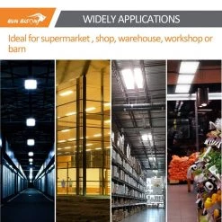 2 ft. 800-Watt Equivalent Integrated LED Dimmable High Bay Light, 120-277V 28,350 Lumens 5000K Daylight, UL/DLC by RUN BISON -Cheap RUN BISON || RCA Store white run bison high bay lights ht g2lhb 2ft4l f8210 277 250d fa 1000