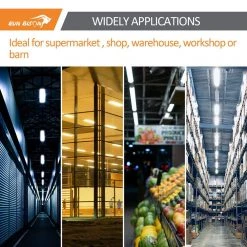 1000W Equivalent Integrated LED Dimmable Linear High Bay Light,40,500 Lumens 5000K Daylight, UL and DLC Listed by RUN BISON -Cheap RUN BISON || RCA Store white run bison high bay lights ht g2lhb 4ft3l f8300 277 250d fa 1000