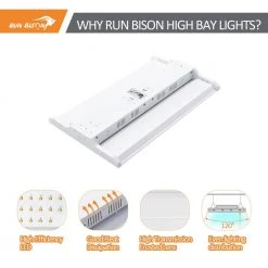 2 ft.600W Equivalent Integrated LED Dimmable Linear High Bay Light,120-277V20,925 Lumens 5000K Daylight by RUN BISON -Cheap RUN BISON || RCA Store white run bison high bay lights ht g3lhb 2ft2l f8155 277 250d 4f 1000