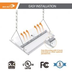2 ft. 800W Equivalent Integrated LED Dimmable Linear High Bay Light,120-277V 28,350 Lumens 5000K Daylight by RUN BISON -Cheap RUN BISON || RCA Store white run bison high bay lights ht g3lhb 2ft4l f8210 277 250d 44 1000