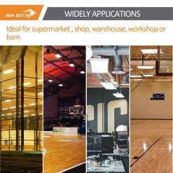 2 ft. 800W Equivalent Integrated LED Dimmable Linear High Bay Light,120-277V 28,350 Lumens 5000K Daylight by RUN BISON -Cheap RUN BISON || RCA Store white run bison high bay lights ht g3lhb 2ft4l f8210 277 250d fa 1000