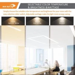 1 ft. x 4 ft. Dimmable White CCT & Wattage Selectable Integrated LED Back-Lit Panel Light (4-Pack) by RUN BISON -Cheap RUN BISON || RCA Store white run bison led panel lights ht us sdpls 14 277 8403 1351 44 1000 1