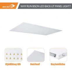 1 ft. x 4 ft. Dimmable White CCT & Wattage Selectable Integrated LED Back-Lit Panel Light (4-Pack) by RUN BISON -Cheap RUN BISON || RCA Store white run bison led panel lights ht us sdpls 14 277 8403 1351 4f 1000 1
