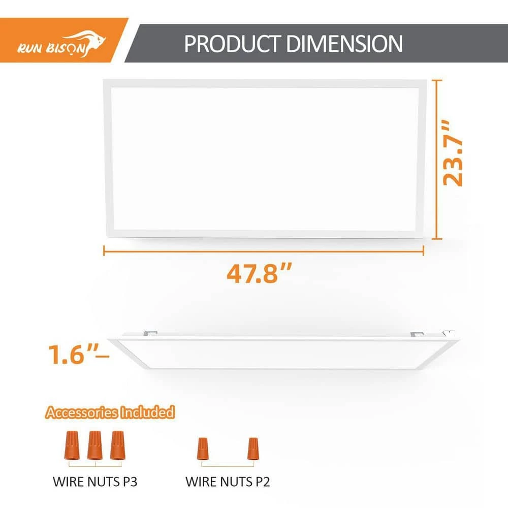 2 ft. x 2ft. Dimmable White CCT and Wattage Selectable Integrated LED Back-Lit Flat Panel Light by RUN BISON 4 2 ft. x 2ft. Dimmable White CCT and Wattage Selectable Integrated LED Back-Lit Flat Panel Light by RUN BISON - Image 4