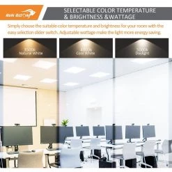 2 ft. x 2ft. Dimmable White CCT and Wattage Selectable Integrated LED Back-Lit Flat Panel Light by RUN BISON 10 2 ft. x 2ft. Dimmable White CCT and Wattage Selectable Integrated LED Back-Lit Flat Panel Light by RUN BISON -Cheap RUN BISON || RCA Store white run bison led panel lights ht us sdpls 22 277 8403 1351 44 1000