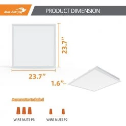 2 ft. x 2 ft. Dimmable White CCT and Wattage Selectable Integrated LED Back-Lit Panel Light (4-Pack) by RUN BISON -Cheap RUN BISON || RCA Store white run bison led panel lights ht us sdpls 22 277 8403 1351 4f 1000 1