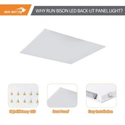 2 ft. x 2ft. Dimmable White CCT and Wattage Selectable Integrated LED Back-Lit Flat Panel Light by RUN BISON 8 2 ft. x 2ft. Dimmable White CCT and Wattage Selectable Integrated LED Back-Lit Flat Panel Light by RUN BISON -Cheap RUN BISON || RCA Store white run bison led panel lights ht us sdpls 22 277 8403 1351 4f 1000
