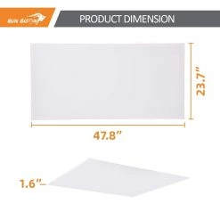 2-PACK 4 ft. x 2 ft. Dimmable White CCT And Wattage Selectable Integrated LED Back-Lit Panel Light,3300-4400-5500Lumens by RUN BISON -Cheap RUN BISON || RCA Store white run bison led panel lights ht us sdpls 24 277 8503 1351 2pk 1f 1000